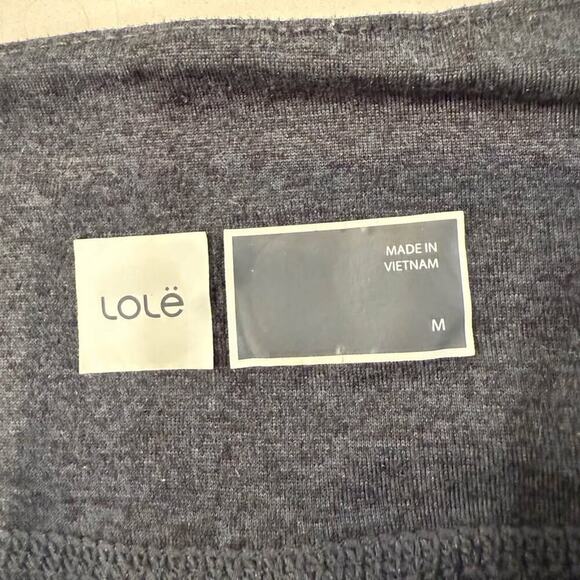 Lole Jersey Knit High Rise Jogger Lounge Pants Women's Medium Gray Cinch Waist - Picture 4 of 7
